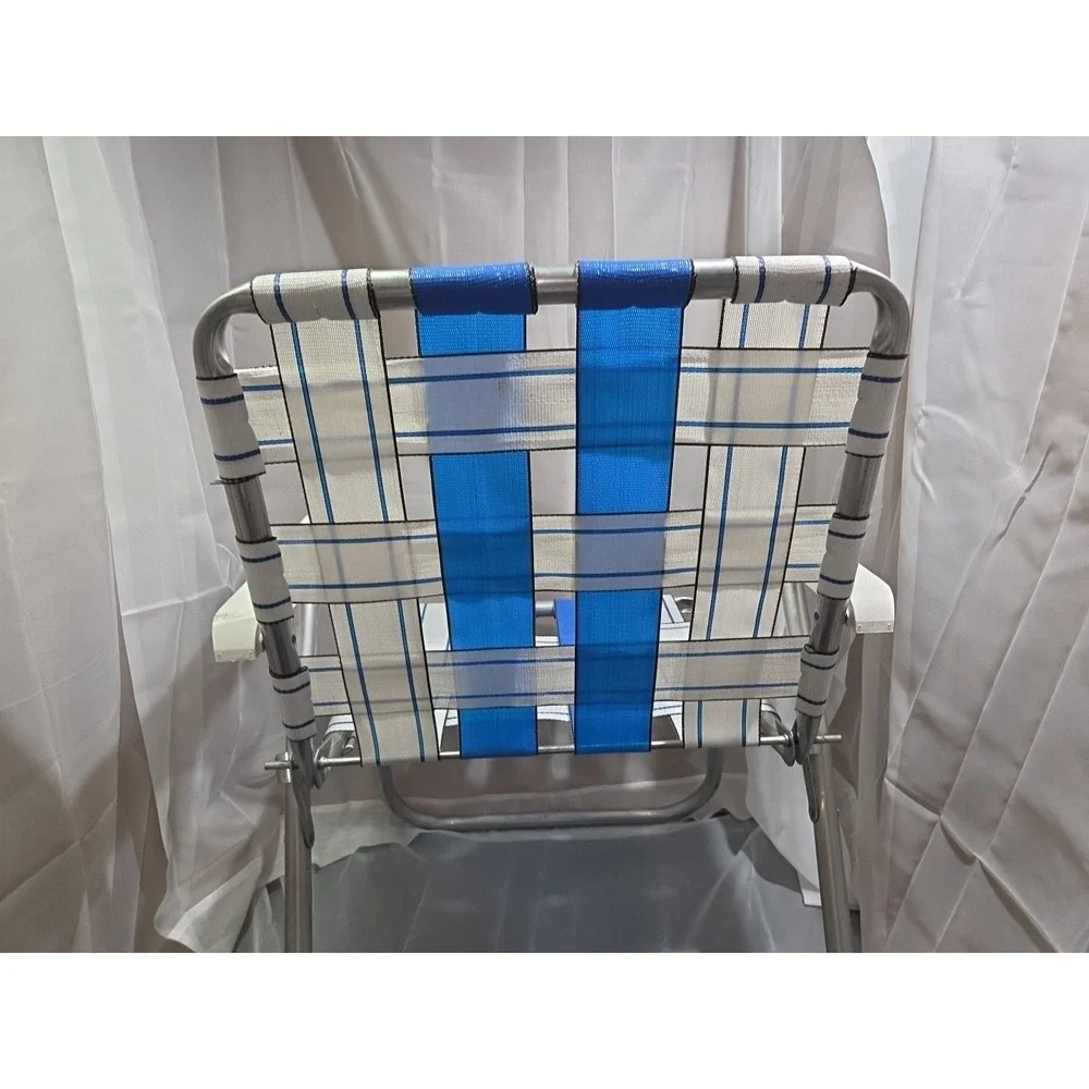 Vintage‎ Sunbeam Chair - Blue & White Webbing - Excellent Condition!